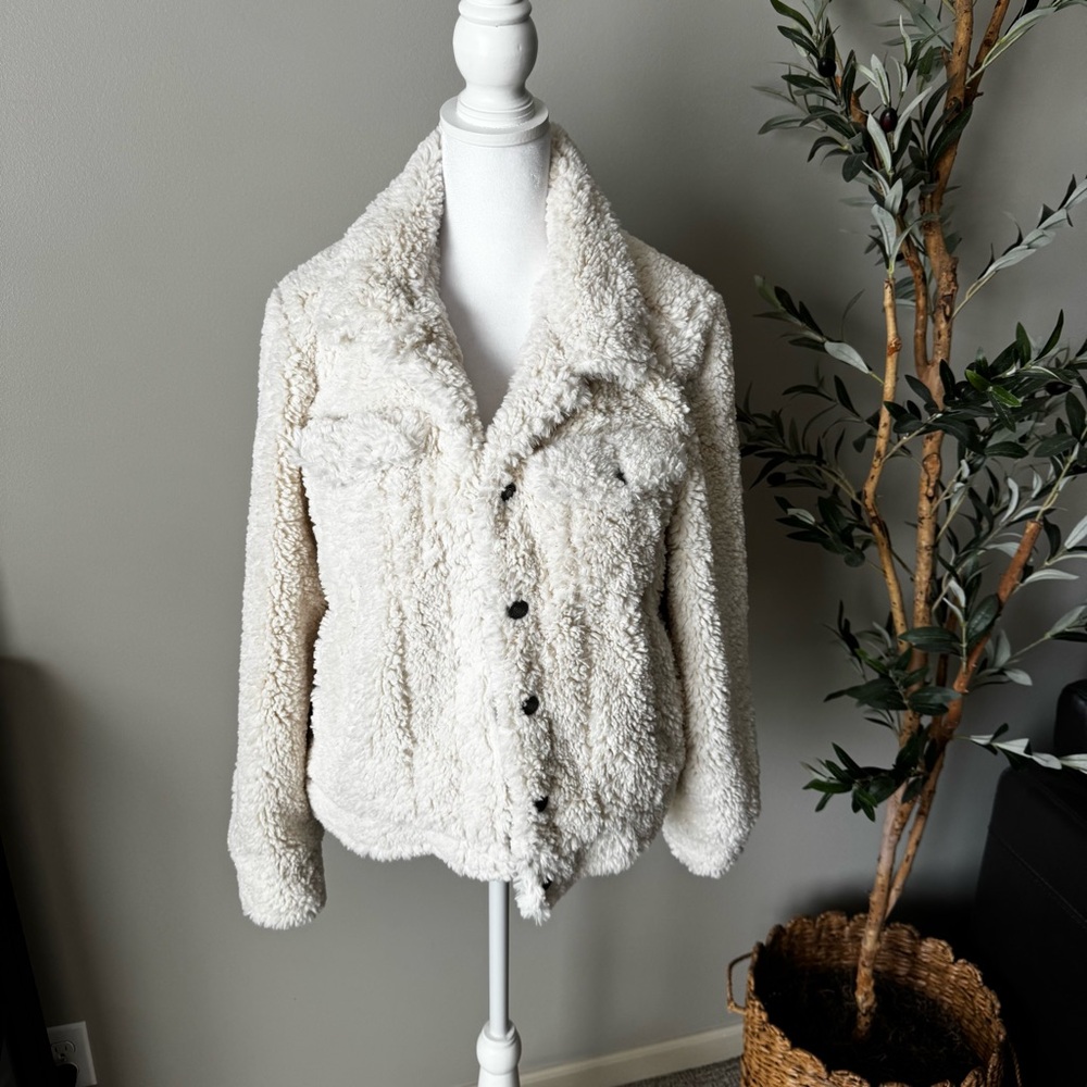 ESQUALO Cozy Cream Teddy Jacket Coat